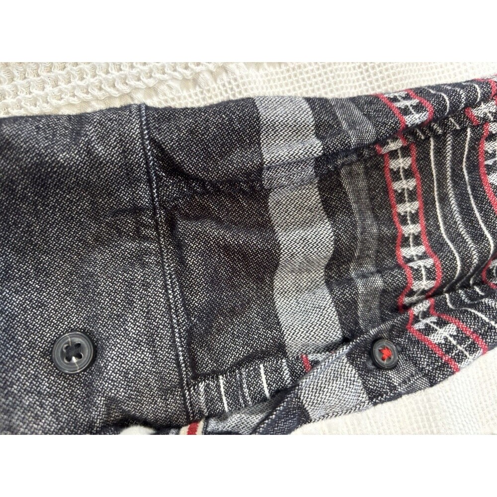 BR Heritage Blanket Stripe Men’s Large Tall Button Down Gray Slim Fit Southwest - Picture 12 of 14